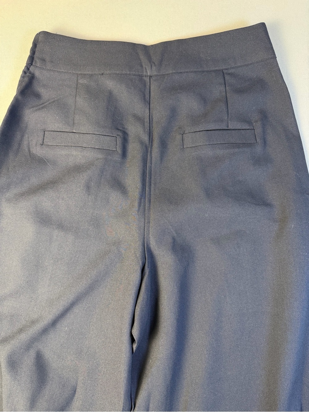 Unique Vintage Navy High-Waist Trousers with Nautical Sailor Buttons Size 4 - Picture 9 of 10